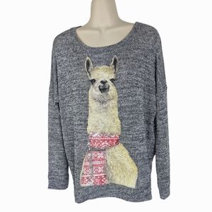 BOUTIQUE Christmas Llama Sweater Sz S